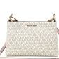 Trisha Vanilla Powder Blush PVC Triple Compartment Crossbody Bag