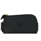 Smooth Leather Matte Medusa Head Organizer Zip Card Case Wallet Black