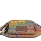 (C9847) Rainbow Signature Coated Canvas Track Waist Fanny Pack Belt Bag