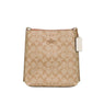 Mollie 22 Small Light Khaki Coated Canvas Bucket Crossbody Handbag