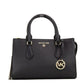 Valerie Small Black Pebble Leather East West Satchel Crossbody Bag
