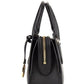 Valerie Small Black Pebble Leather East West Satchel Crossbody Bag