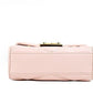 Serena Small Smooth Pink Vegan Leather Studded Flap Crossbody Bag