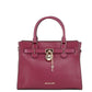 Hamilton Mulberry Grained Leather Satchel Crossbody Handbag Purse
