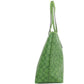 (CA157) Neon Green Signature Coated Canvas City Tote Shoulder Handbag