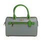 Rowan Multi Kelly Green Colorblock Leather Satchel Crossbody Bag