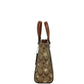 Alice Small Snowflake Print Khaki Canvas Satchel Handbag Purse