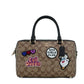 Disney Villain Patches Signature Coated Canvas Rowan Satchel Bag
