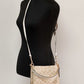 Mollie 22 Small Light Khaki Coated Canvas Bucket Crossbody Handbag