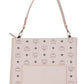 Aren Medium Powder Pink Mixed Visetos Leather Hobo Shoulder Bag Handbag