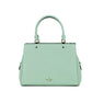 Leila Seawater Leather Triple Compartment Satchel Handbag Purse Bag