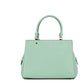 Leila Seawater Leather Triple Compartment Satchel Handbag Purse Bag