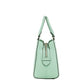Leila Seawater Leather Triple Compartment Satchel Handbag Purse Bag