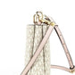 Trisha Vanilla Powder Blush PVC Triple Compartment Crossbody Bag