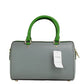 Rowan Multi Kelly Green Colorblock Leather Satchel Crossbody Bag