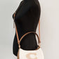 Teri Small Shearling Fur Leather Logo Motif Shoulder Handbag Purse