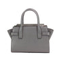 Carmen Medium Exotic leopard Heather Grey Satchel Handbag Purse