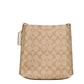 Mollie 22 Small Light Khaki Coated Canvas Bucket Crossbody Handbag
