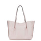 Emilia Large East West Powder Blush Pebbled Leather Tote Handbag Pink