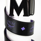 Smooth Visetos Logo Dahlia Purple Leather Adjustable Reversible Buckle Belt