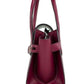 Carmen Medium Mulberry Saffiano Leather Flap Satchel Handbag