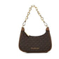 Cora Mini Brown Signature PVC Zip Pouchette Crossbody Handbag Purse