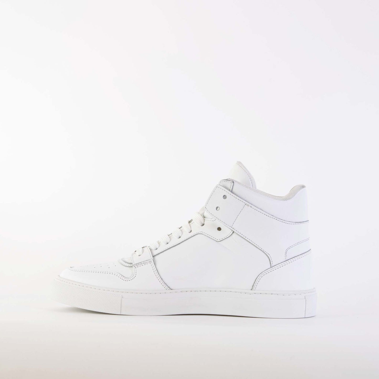 White Suede High-Top Sneakers