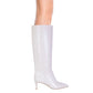 Ivory Knee-High Stiletto Boots