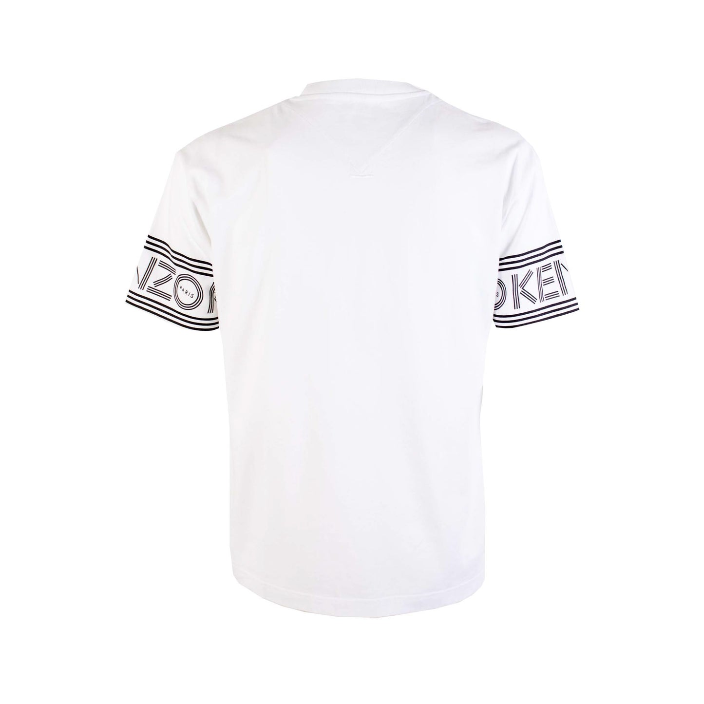 Chic White Logo Sleeve Tee