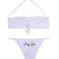 Crystal Logo Bandeau Bikini