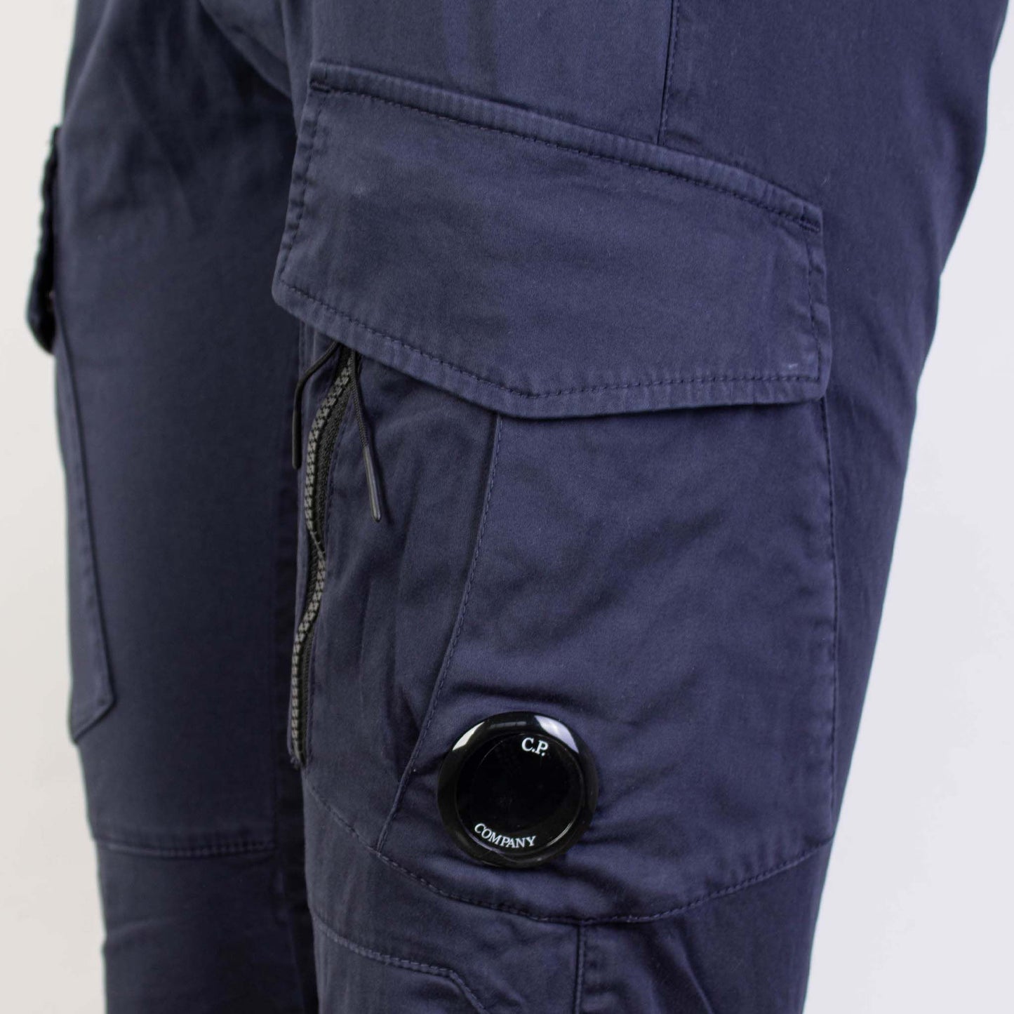 Sleek Slim Fit Cotton Cargo Pants - Blue