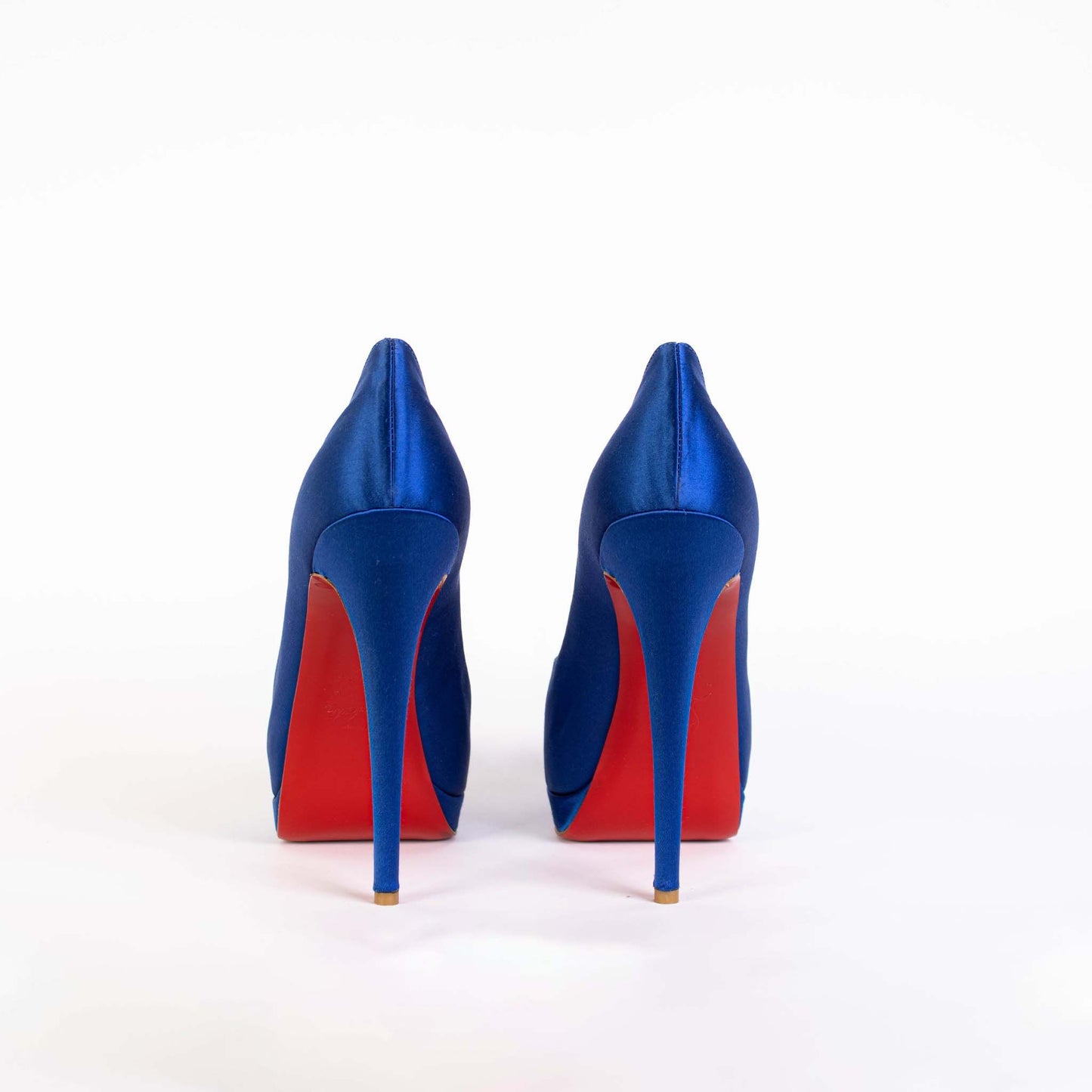 Elegant Blue Satin Altadama Pumps