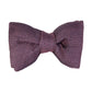 Elegant Micro Print Silk Bow Tie in Violet/Black