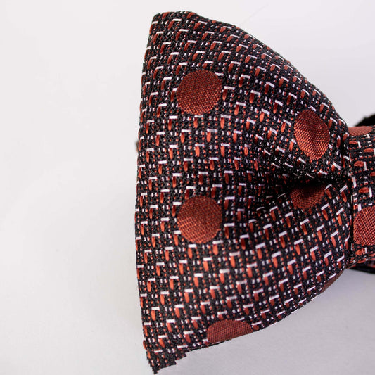 Elegant Rusty Brown Silk Bow Tie