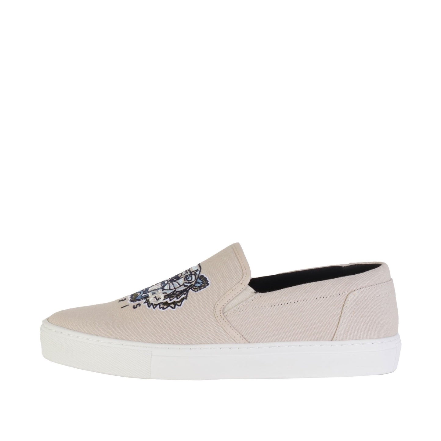 Chic Beige Cotton Slip-On Sneakers