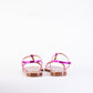 Elegant Fuchsia Leather Sandals