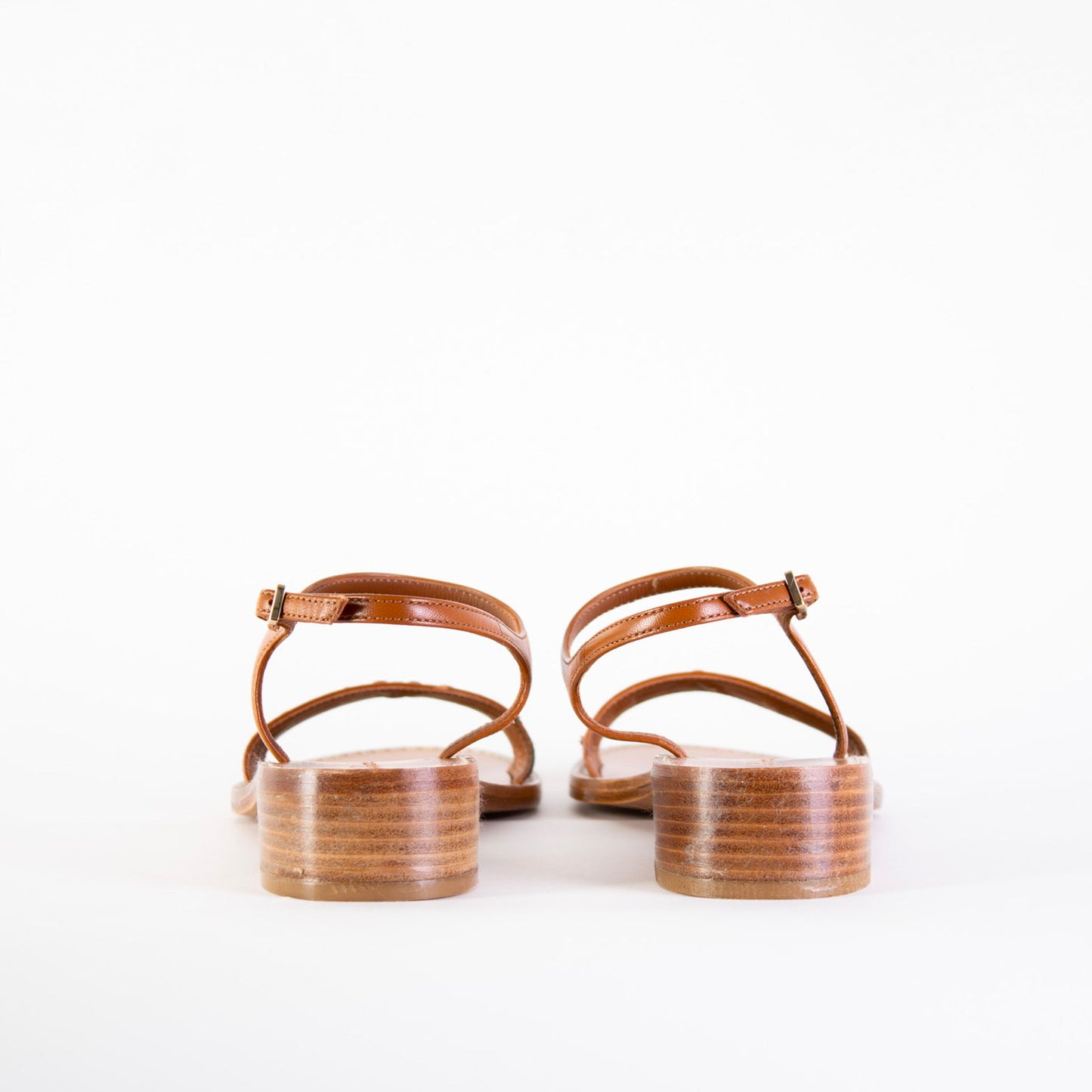 Elegant Tremiti Leather Sandals in Brown