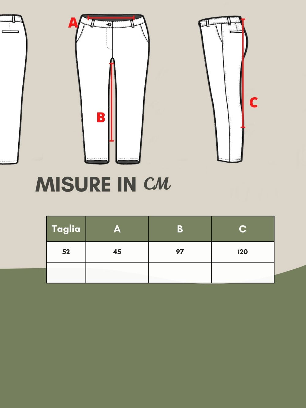 Elegant Beige Cotton Trousers - Regular Fit