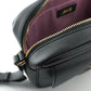 Sleek Black Calf Leather Camera Shoulder Bag