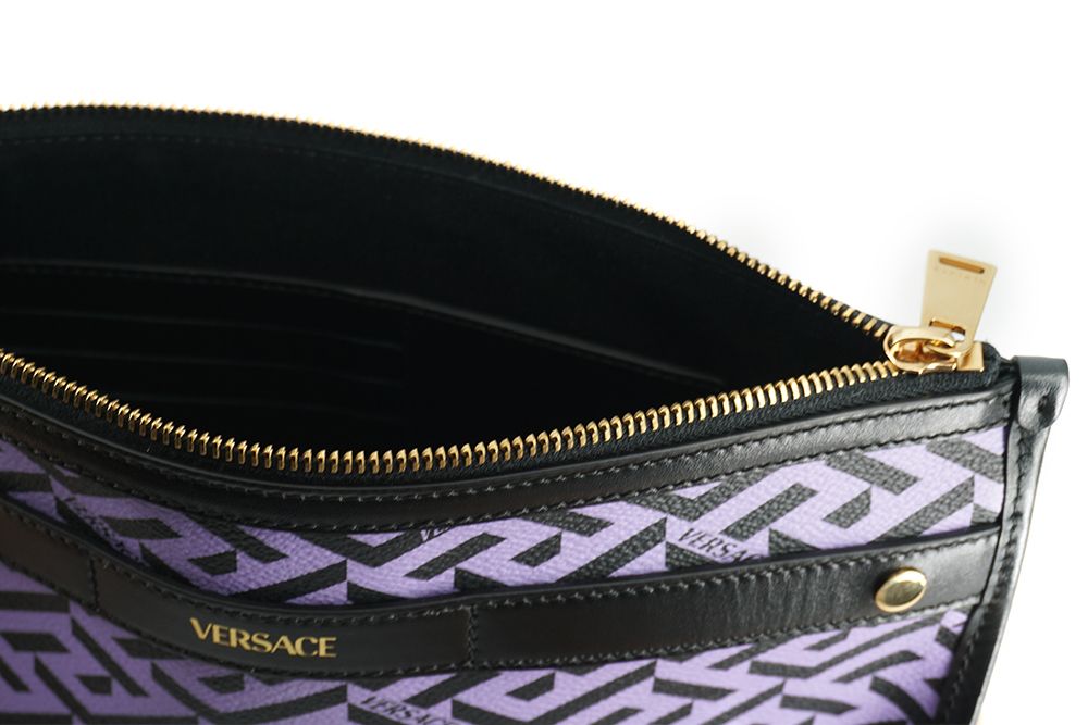 Exquisite Violet & Black Signature Shoulder Bag