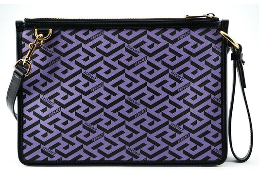 Exquisite Violet & Black Signature Shoulder Bag