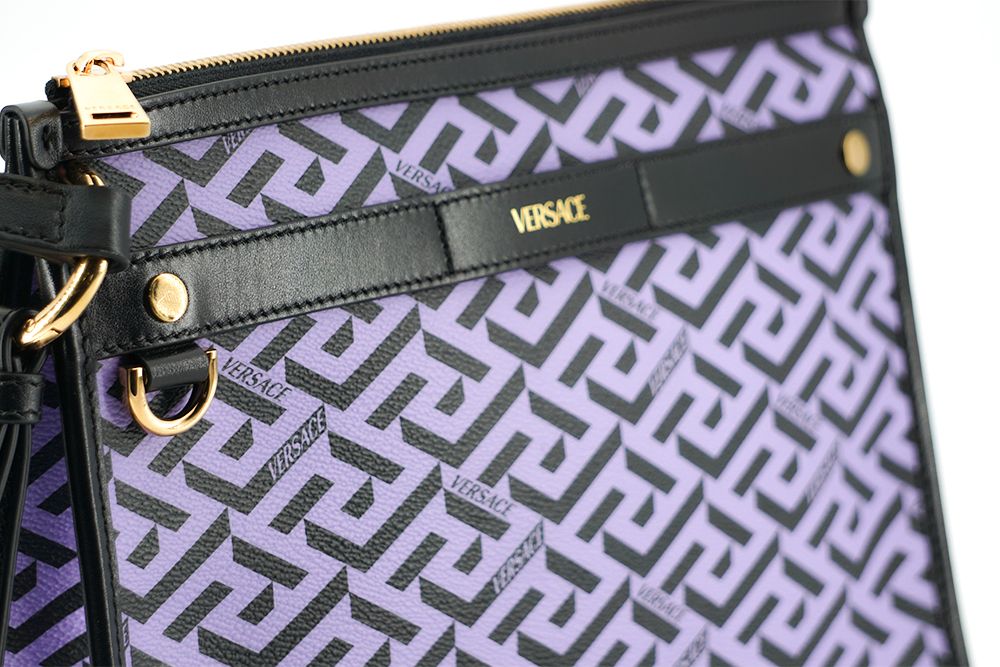 Exquisite Violet & Black Signature Shoulder Bag