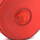 Elegant Red Round Leather Shoulder Bag