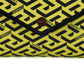 Radiant Yellow Canvas-Leather Pouch Shoulder Bag