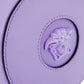 Elegant Round Mini Shoulder Bag in Lustrous Purple