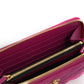 Elegant Quilted Long Zip Wallet in Purple