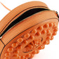 Chic Orange Round Leather Shoulder Bag