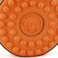 Chic Orange Round Leather Shoulder Bag