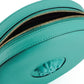Elegant Mint Green Calf Leather Round Shoulder Bag
