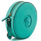 Elegant Mint Green Calf Leather Round Shoulder Bag